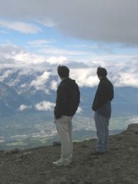 Brothers_Larry_Neal_and_Brant_Evans_stopped_to_overlook_the_Inn_Valley_in_Innsbruck_Austria_on_Mt_Patscherkofel_summer_of_2004jpg_Thumbnail1_633021374423017500